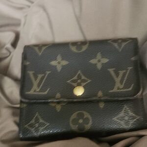 Louis Vuitton Black and Gold Monogram Wallet